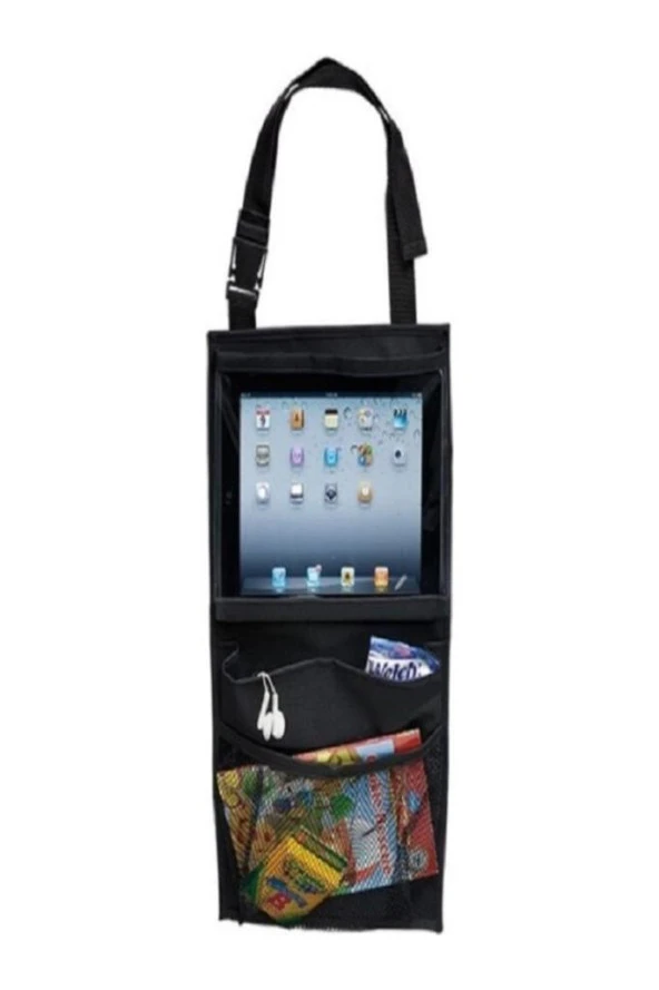 Araç Tablet Tutucu Araba Içi Koltuk Arkası Koruyucu Eşya Düzenleyici Oto Koltuk Arkalığı Organizer - 5