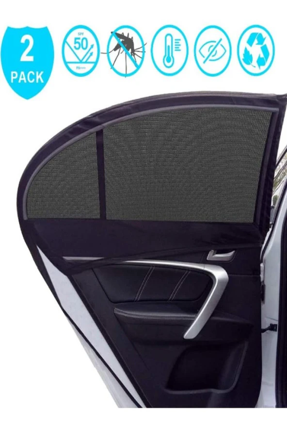 2adet Oto Yan Cam Güneşlik Perde - 3