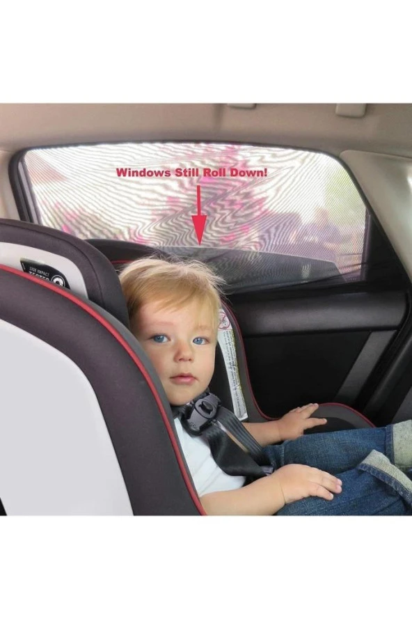 2 Adet Oto Yan Cam Perdesi Araba Arka Güneşlik Araç Anne Bebek Çocuk Perde Arka Koltuk Emzirme Örtü - 4