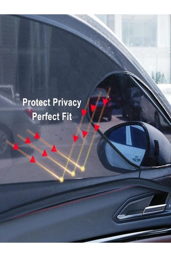 2 Adet Oto Yan Cam Perdesi Araba Arka Güneşlik Araç Anne Bebek Çocuk Perde Arka Koltuk Emzirme Örtü - 6