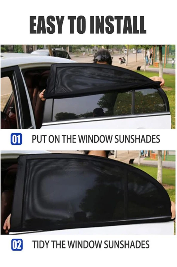 Araba Araç Oto Yan Cam Güneşlik Örtü Perde Kılıf Güneşliği Araba Anne Bebek Emzirme Perdesi - 3