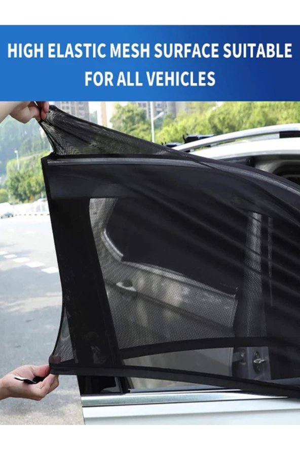 Araba Araç Oto Yan  Uyumlu  Cam Güneşlik Örtü Perde Kılıf Güneşliği Araba Anne Bebek Emzirme Perdesi - 3