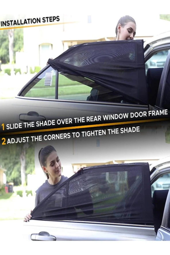 Araba Araç Oto Yan  Uyumlu  Cam Güneşlik Örtü Perde Kılıf Güneşliği Araba Anne Bebek Emzirme Perdesi - 5