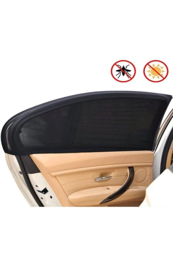 Araba Yan Cam Perdesi Oto Arka Perde Araç Güneşlik Gölgelik Bebek Çocuk Bebe Örtü Cam Çorabı Filmi - 4