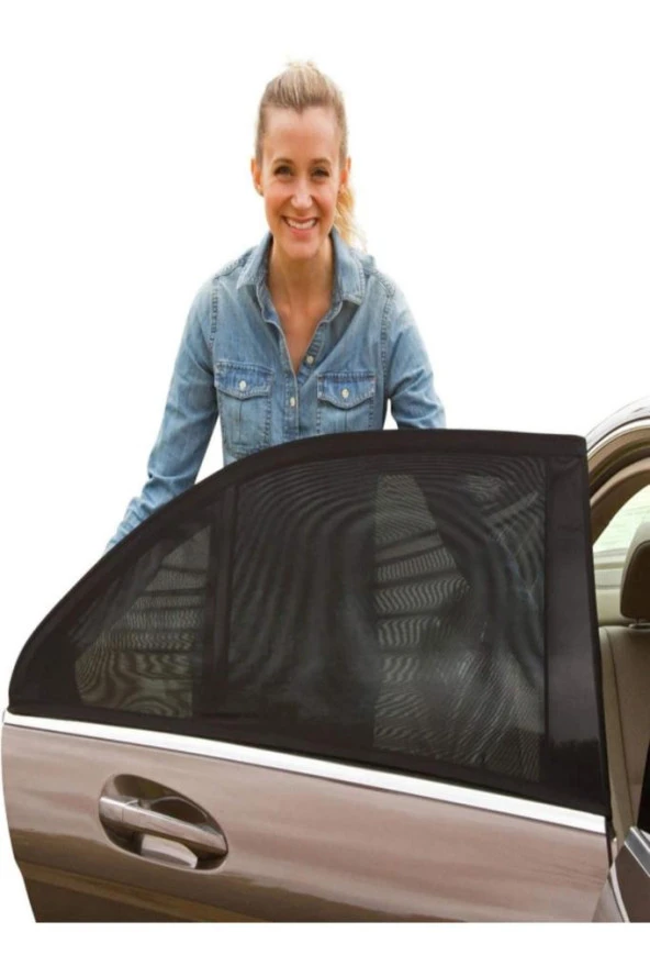 Araba Yan Cam Perdesi Oto Arka Perde Araç Güneşlik Gölgelik Bebek Çocuk Bebe Örtü Cam Çorabı Filmi - 5