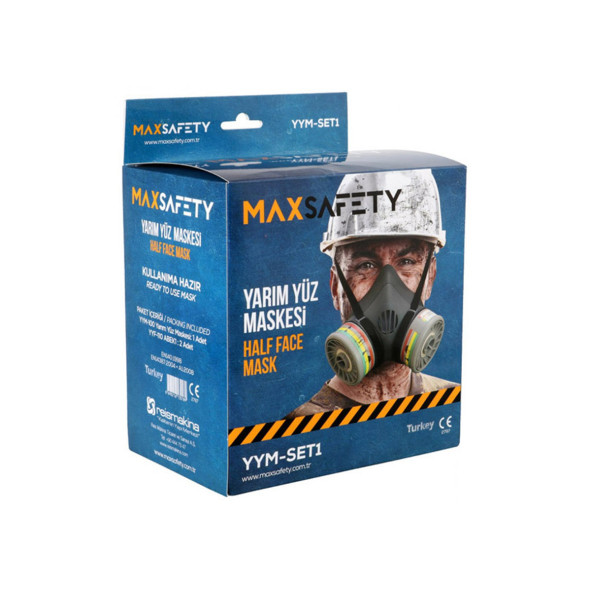 Max Safety Max Safety YYM-SET1 Yarım Yüz Maskesi ( Maske + 2 adet filtresi) - 2