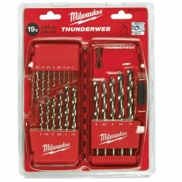 Milwaukee Thunderweb Hss-G Metal Matkap Ucu Seti 19 Parça Dın 338