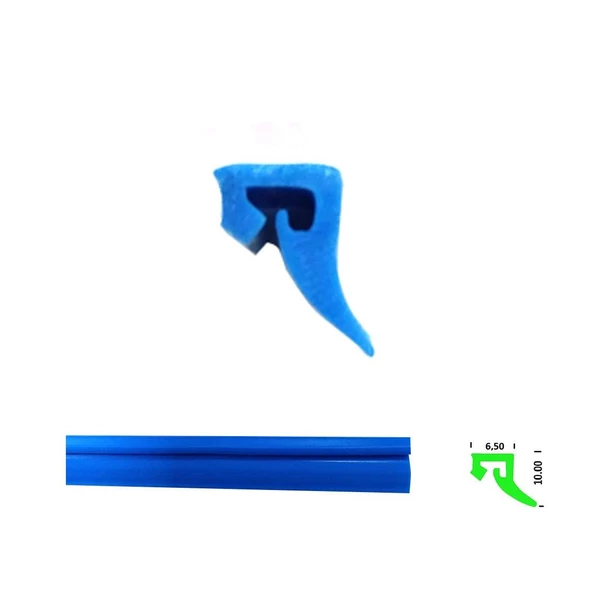 Contacall Cnc Tezgah Eksen Sıyırıcı Hareketli Eleman Fitili CNC -04 / 1 Metre  Siyah - Resim 2