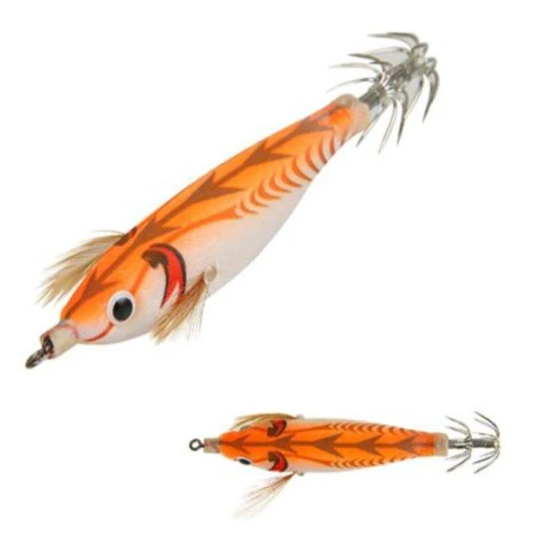 PROFISHER Kalamar Sahtesi 10cm Orange Elbiseli Fosforlu Sert Yem - Resim 2