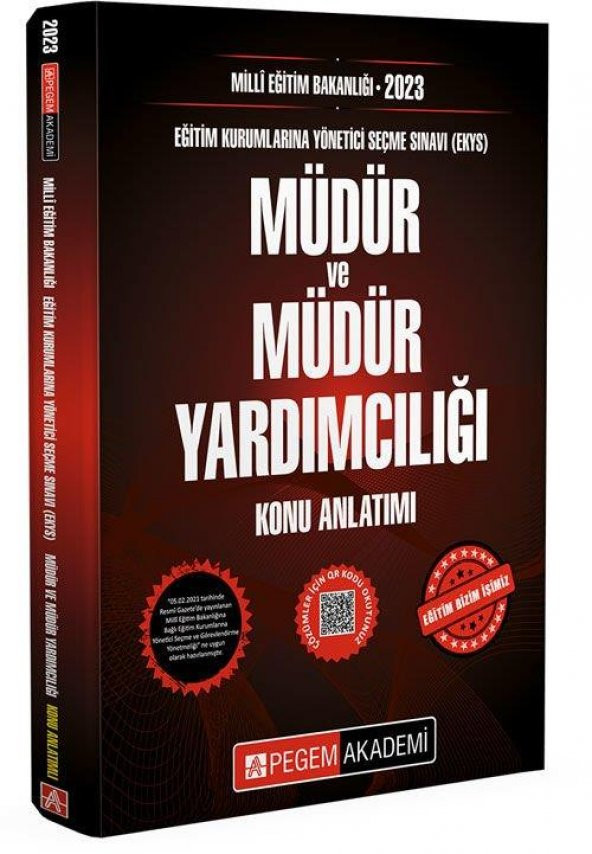 2023 Milli Eğitim Bakanlığı EKYS Müdür Ve Müdür Yardımcılığı Konu Anlatımı Pegem Yayınları