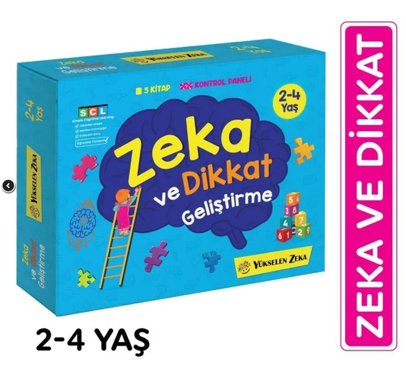 Y.Z. 2-4 Yaş Zeka ve Dikkat Geliştirme Seti (Zeka Testleri, Dil Gelişimi, İnce Motor, Mantıksal Düşünme, Bilişsel Beceriler)