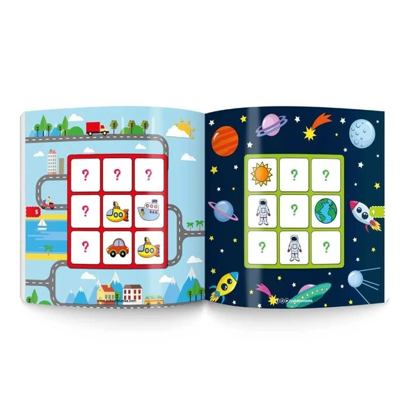 3-6 Yaş Stickerlı Sudoku Seti (Dikkat ve Zeka Geliştiren Bulmacalar Serisi, 260 Adet Çıkartma) - 12