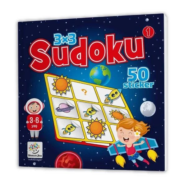 3-6 Yaş Stickerlı Sudoku Seti (Dikkat ve Zeka Geliştiren Bulmacalar Serisi, 260 Adet Çıkartma) - 2