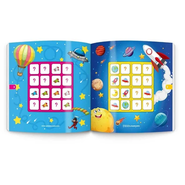 3-6 Yaş Stickerlı Sudoku Seti (Dikkat ve Zeka Geliştiren Bulmacalar Serisi, 260 Adet Çıkartma) - 7