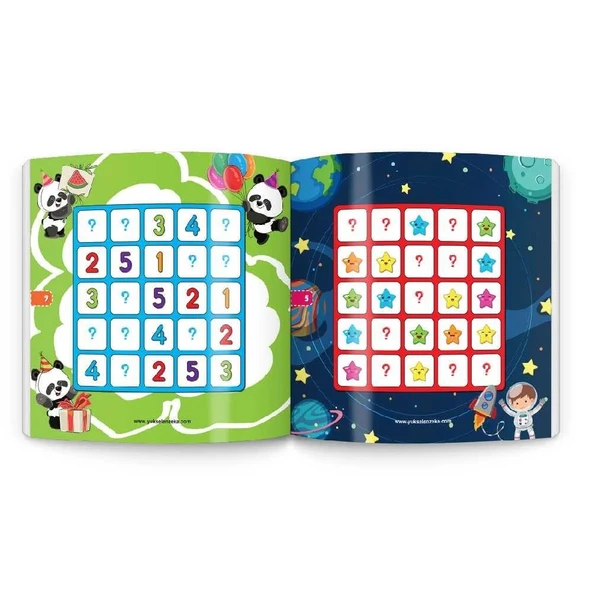 5-8 Yaş Stickerlı Sudoku Seti (Dikkat ve Zeka Geliştiren Bulmacalar Serisi, 440 Adet Çıkartma) - 8