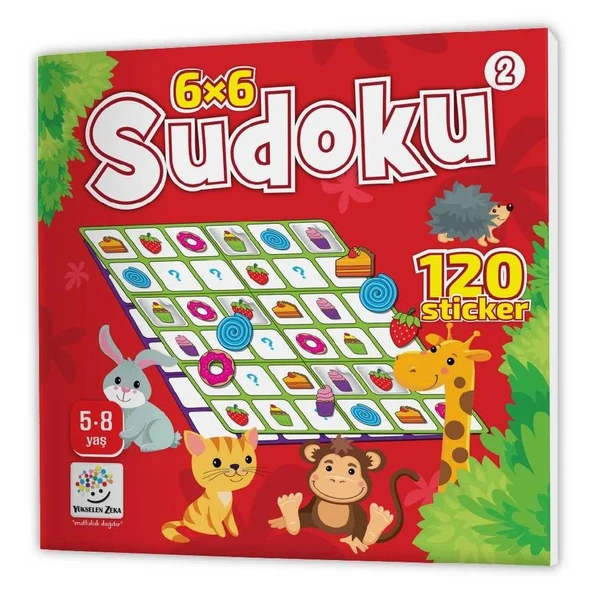 5-8 Yaş Stickerlı Sudoku Seti (Dikkat ve Zeka Geliştiren Bulmacalar Serisi, 440 Adet Çıkartma) - 2
