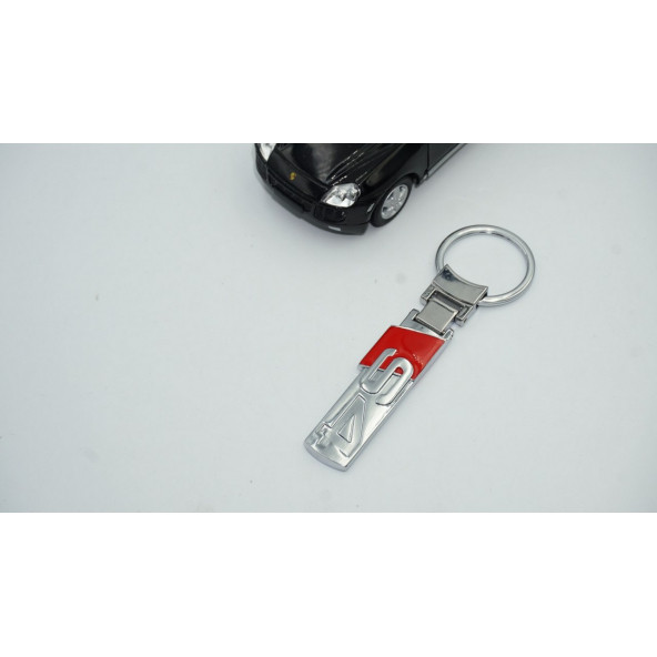 DK Audi S4 Logo Çift Yön Krom Metal Stil Anahtarlık - 3