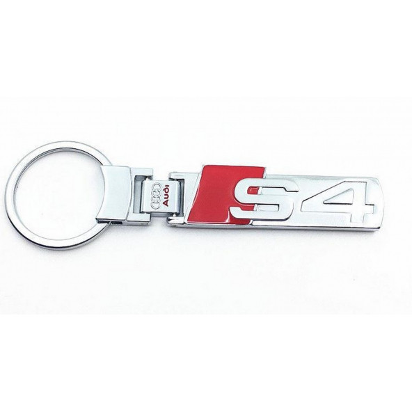 DK Audi S4 Logo Çift Yön Krom Metal Stil Anahtarlık - 7