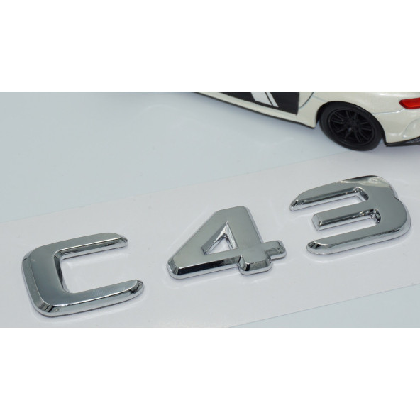 DK Tuning C43 Bagaj Krom ABS 3M 3D Yazı Logo Benz İle Uyumlu - 3
