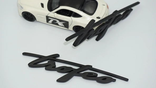 DK Tuning Maserati Trofeo Çamurluk Siyah Yazı Logo Amblem - Resim 5