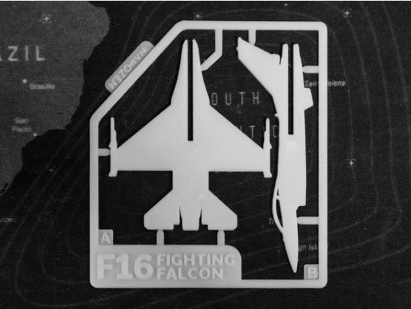 F16 Şavaş Uçağı Kart Kit Biblo Uçak Maket Çocuk Eğitici Oyuncak - 2