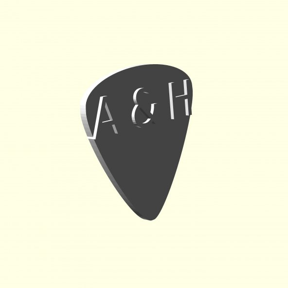 A & H Harfi Kişiye Özel Üretim Gitar Sevgiliye Eşe Hediyelik Bas 1 Adet Organik Plastik - 8