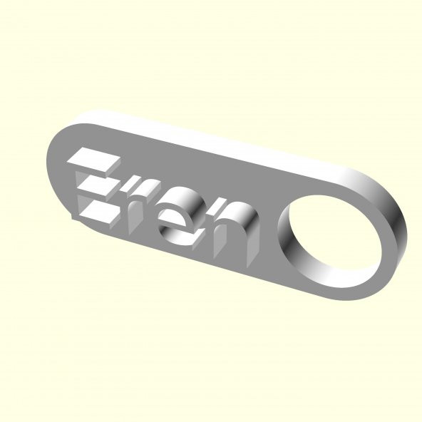 Eren Kişiye Özel Üretim Zincirsiz Anahtarlık Sevgiliye Eşe Hediyelik Tag Askı Organik Plastikten - 5