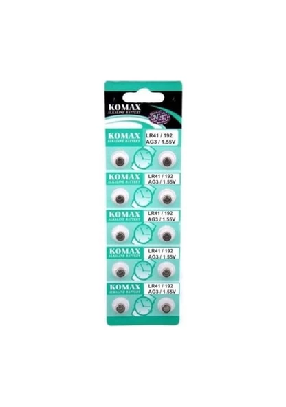 AG3 Saat Pili - Düğme Pil 10lu Paket LR41/192 1.55V - 2