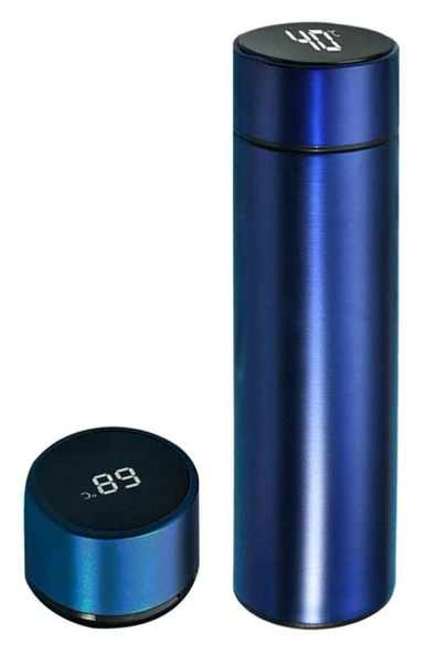 Dijital Sıcaklık Göstergeli Renkli Çelik Termos - 500 ML - 4