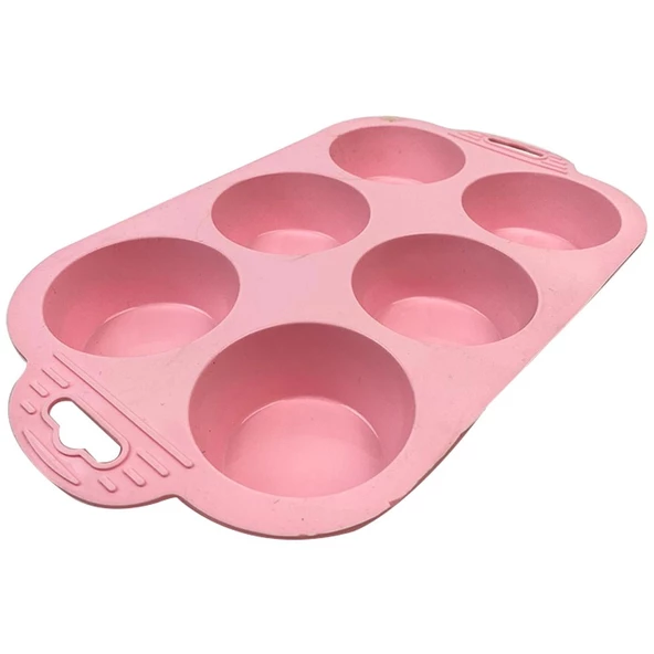 6 Bölmeli Silikon Muffin Kek Kalıbı - 2