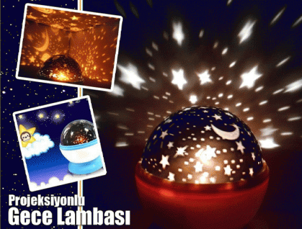 Hareketli Gökyüzü Projeksiyon Lambası
