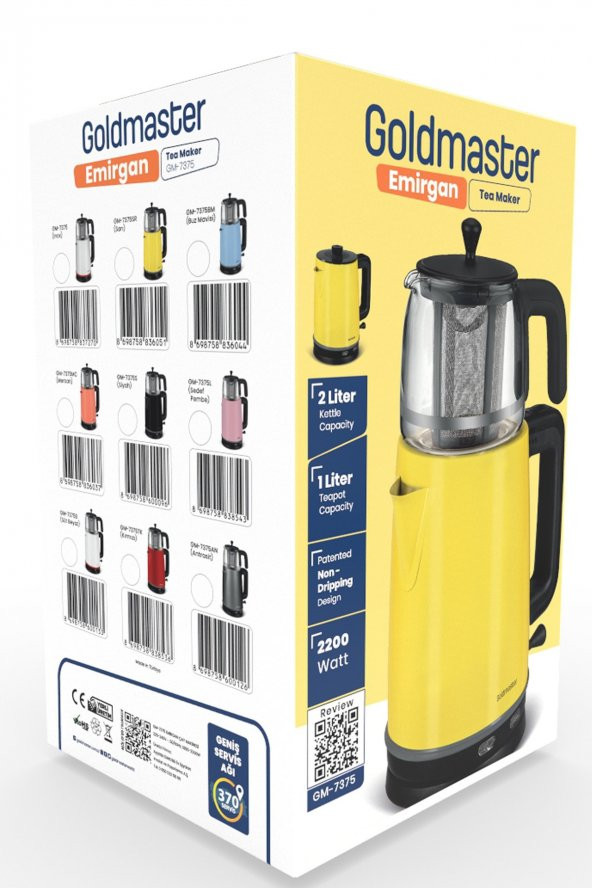 GoldMaster Emirgan Buz Mavisi Geniş Hazneli Paslanmaz Çelik Çay Makinesi Ve Su Isıtıcısı - 3