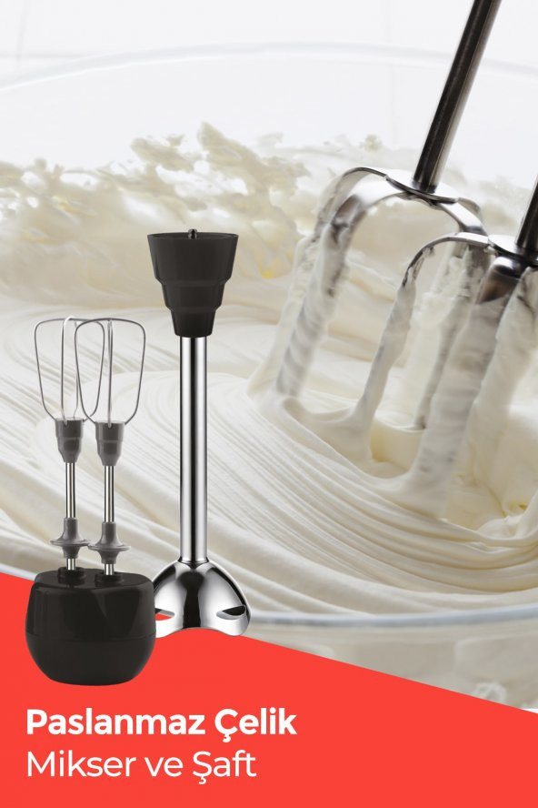 Evia Nora Sessiz Hız Ayarlı 3 in 1 Doğrama Karıştırma Blender Seti - 2