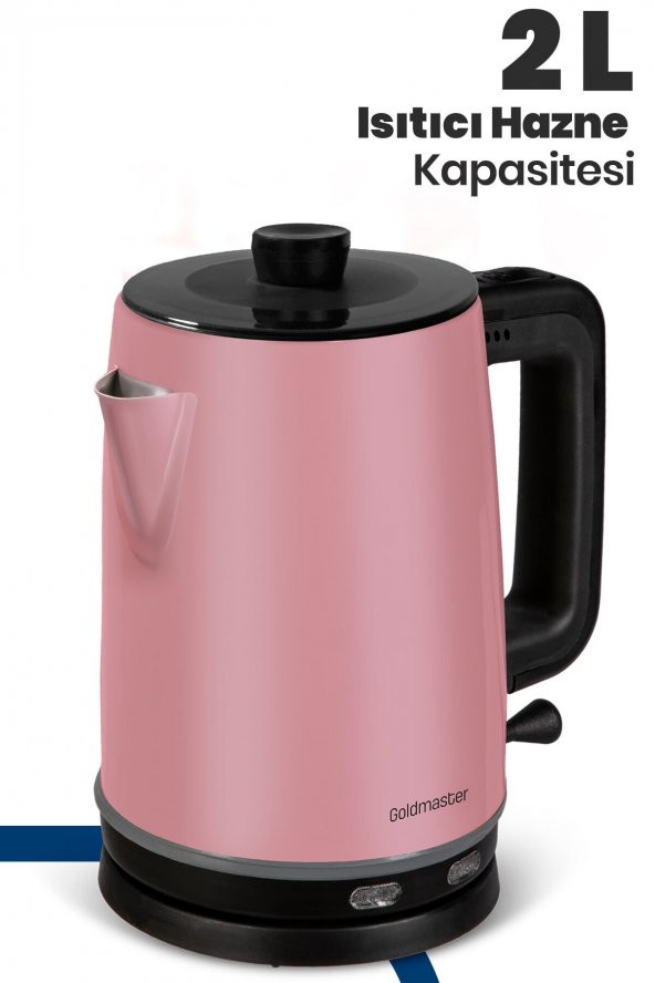 GoldMaster Emirgan Sedef Pembe Geniş Hazneli Paslanmaz Çelik Çay Makinesi Ve Su Isıtıcısı - 8
