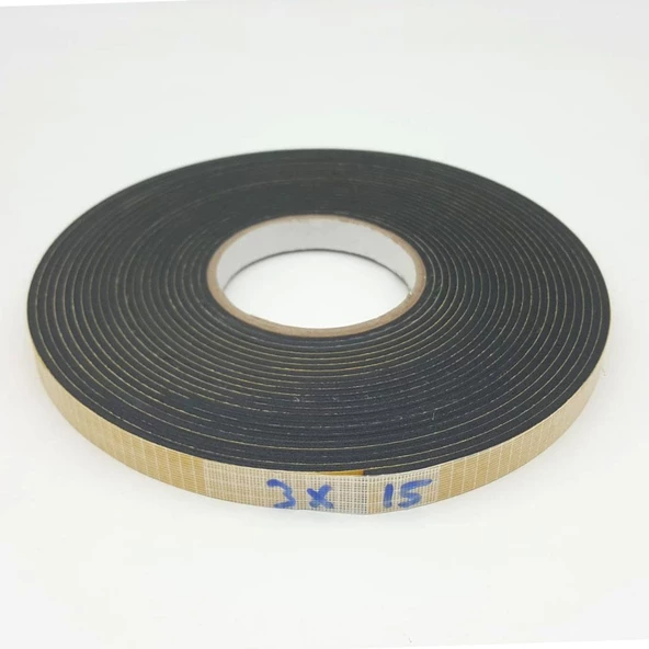 Contacall Kapı Pencere Bandı / Yapışkan Kapı Pencere Süngeri Eva-3Mmx15Mm-Siyah-10 Metre