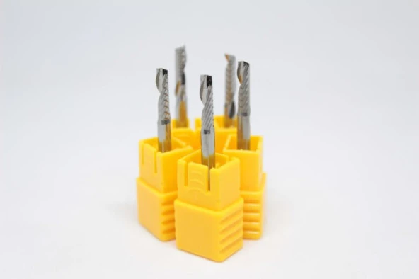 Gravür Tek Kenarlı Freze Spiral Akrilik Kesme 3.175x12mm - Resim 6