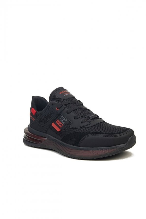 Wickers Erkek Sneakers Ayakkabı Star Line Kırmızı  Siyah 2485