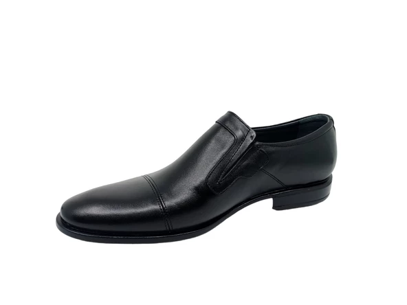 Zerhan 63 Erkek Siyah Makosen Hakiki Deri Hazır Taban Ayakkabı - Resim 3