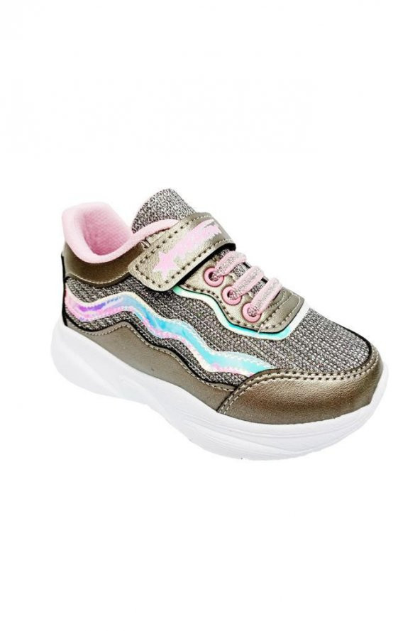 Pro Kids 2202-P Simli Deri Kız Çocuk Sneakers Ayakkabı