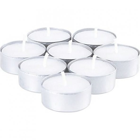 Ksmart Tea Light Beyaz Yuvarlak Mum 32Li