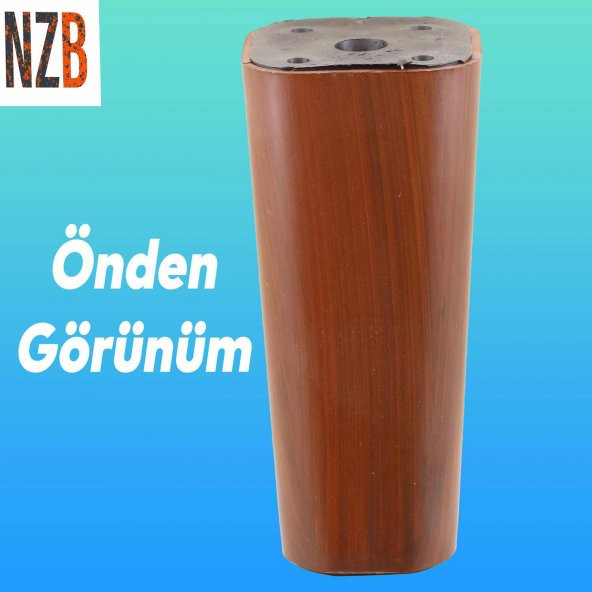 Lüks Mobilya Kanepe Sehpa TV Ünitesi Koltuk Ayağı 12 cm Kahverengi Oval Baza Ayak - 5