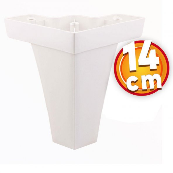 Lüks Mobilya Kanepe Sehpa TV Ünitesi Koltuk Ayağı 14 cm Beyaz Baza Ayak
