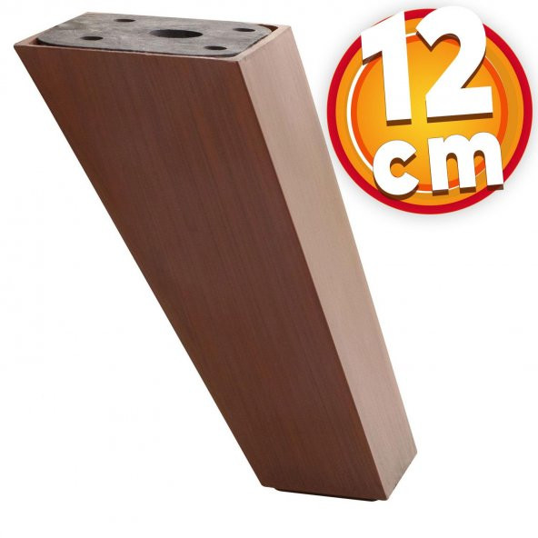 Lüks Mobilya Kanepe Sehpa TV Ünitesi Koltuk Ayağı 12 cm Kahverengi Baza Ayak