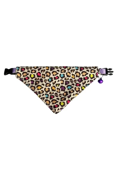 Coco Pet Fular Leopar Desenli Ayarlanabilir Bandana Kedi Tasması ürün görseli