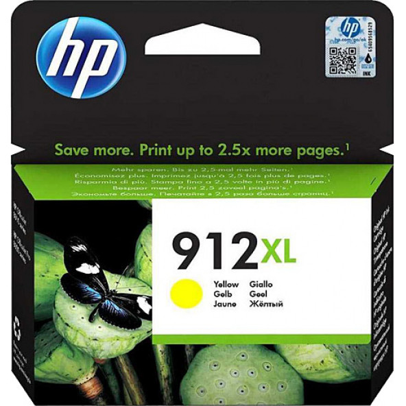 HP 912XL Sarı Mürekkep Kartuşu 3YL83A