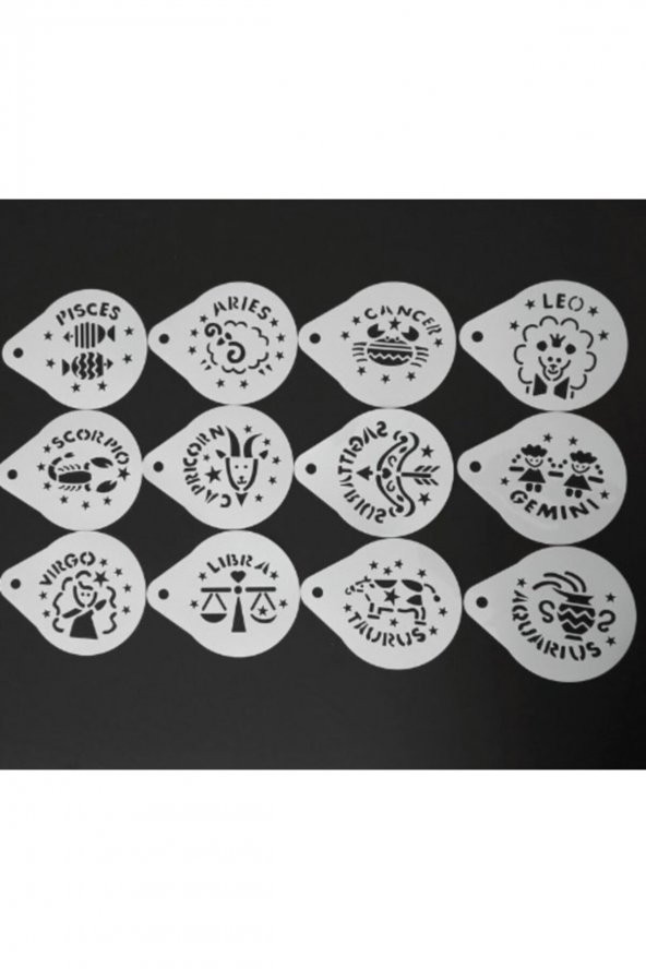 Kahve Şekillendirici Burç Şablon - 2