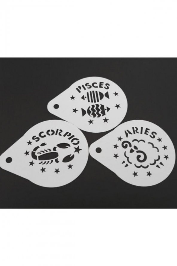 Kahve Şekillendirici Burç Şablon - 3