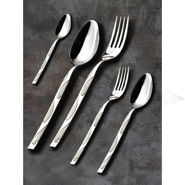 36 Parça Fırat Sade Çatal Kaşık Bıçak Seti Kutulu - 3