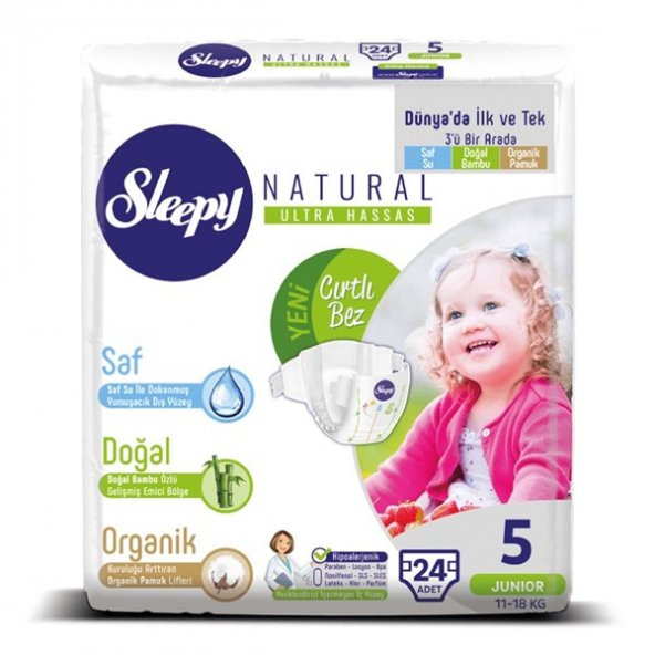 Sleepy Natural Bebek Bezi Jumbo 5 Beden 11-18 Kg 24 Adet - 2