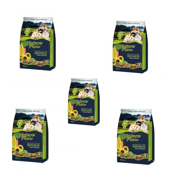 Nature Plan Hamster Yemi 800 Gr x 5 Adet